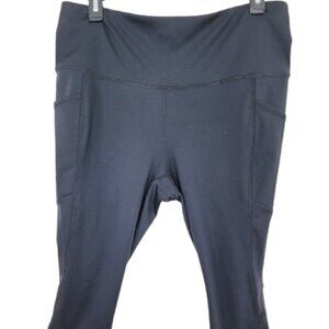 RBX Active Women's Black Pull-on Cropped Activewear Leggings Size XL